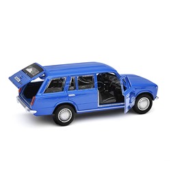 Машина металл ВАЗ-2102 12 см, (двери, багаж, синий) инерц., в коробке