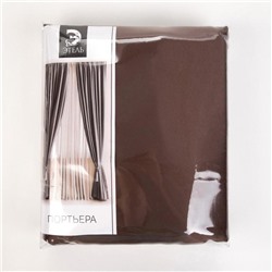 Штора блэкаут портьерная «Этель», 130×300 см, шоколадная