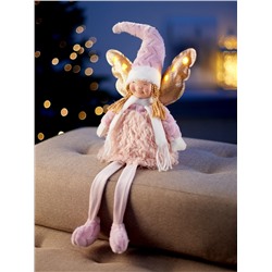 Фигура текстиль «Кукла в розовом» 70 см, 6 LED, от батареек AG10×3, свечение тёплое белое