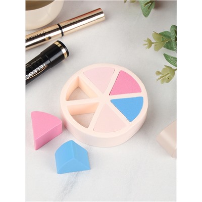 Спонж для макияжа набор 6 штук / GESSIE-7 /уп 20/250/726820