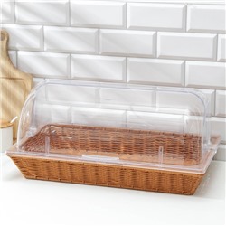 УЦЕНКА Хлебница «Крем» плетеное основание 53×32 см