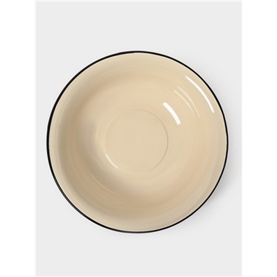 Таз эмалированный, 10 л, без декора, цвет слоновой кости