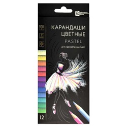 Карандаши для художественных работ 12цв "ПАСТЕЛЬ" 64101 Феникс