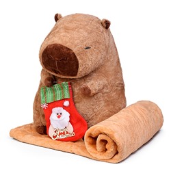 Мягкая игрушка "Капибара" с пледом (110х160)