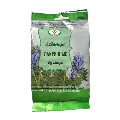 Леденцы лакричные без сахара 50 гр.