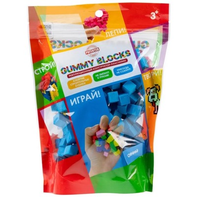 Конструктор — пластилин Gummy Blocks, синий