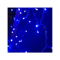 Гирлянда «Бахрома» 3×0.6 м, IP44, УМС, прозрачная нить, 160 SMD-LED, свечение синее, 220 В