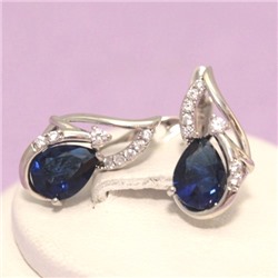 Серьги покрытие родий Н01-13903