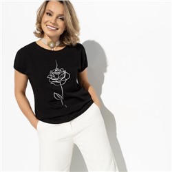 Футболка, Точно знаю ответ (black flower)