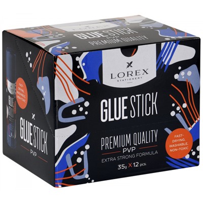 Клей-карандаш 35 гр ПВП (PVP) "ЭКСТРА/EXTRA" LXGSPVP-35W LOREX