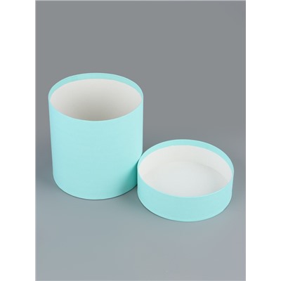 Набор круглых подарочных коробок «Аквамарин» 3 в 1 - 18×16×13 см