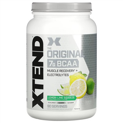Xtend, The Original, 7 г аминокислот с разветвленными цепями, со вкусом лимона и лайма, 1,26 кг (2,78 фунта)