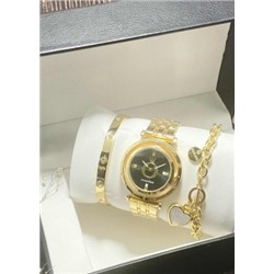Подарочный набор для женщин часы, 2 браслета + коробка #22852950