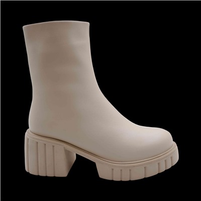 Ботинки из натуральной кожи на меху РМ-085-2 бежевые