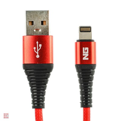 Кабель для зарядки Спираль iP, 2 м, 2.4А, быстрая зарядка, 3 цвета