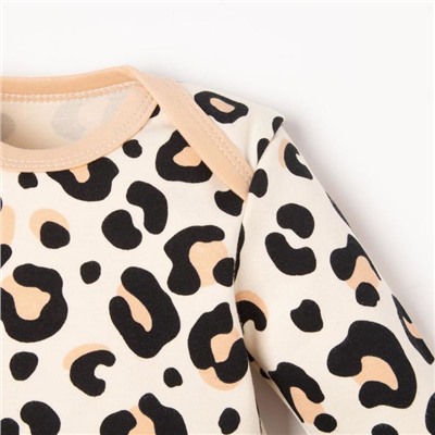 Боди для девочки «Крошка Я. Леопард», рост 62-68 см