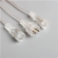 УЦЕНКА Гирлянда «Сосульки рифленые» 2.5×0.5 м, IP65, прозрачная нить, 288 LED, свечение мульти с эффектом стекания, 12 В