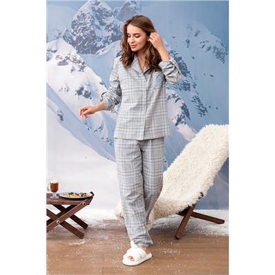 Пижама жен: куртка, брюки Mia Cara AW23WW323 La Thuille серая клетка