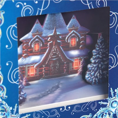 Подарочная коробка новогодняя складная с 3D эффектом «Сказка», 11×11×13 см