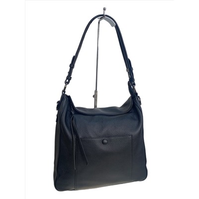 Женская сумка из натуральной кожи, цвет черный