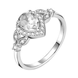 Кольцо из серебра куб.циркон., Л-10187