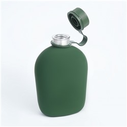 Фляжка армейская походная Adventure, 1 л, для воды, металл, зелёная