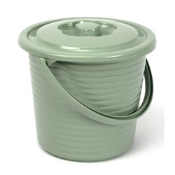 Ведро RUNIS с крышкой 9л рифлён