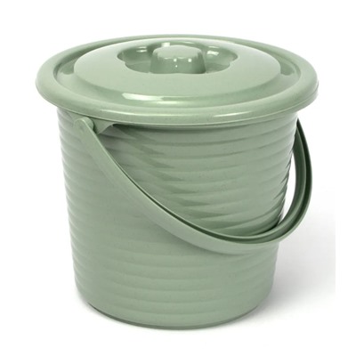 Ведро RUNIS с крышкой 9л рифлён