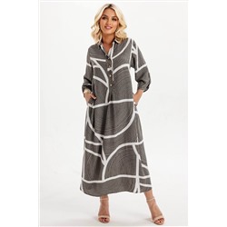 Платье штапель  6145/01/Хаки