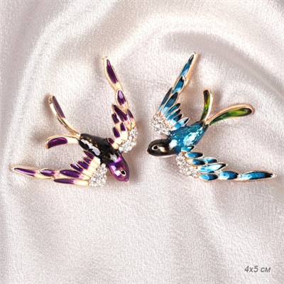 Брошь Птичка 5 см / GM283 /уп 48/ микс