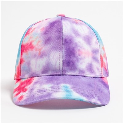 Кепка женская Tie-dye MINAKU, цвет фиолетовый, размер 56-58