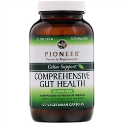 Pioneer Nutritional Formulas,  Celiac Support, Общее здоровье кишечника, 120 растительных капсул