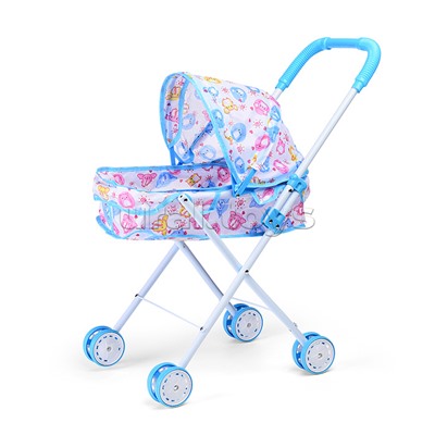 Коляска для кукол (металлическая, складная, прогулочная, цвет в ассортименте)