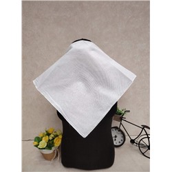 Платок косынка на голову и шею, хлопок, цвет  белый