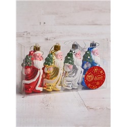 Ёлочные игрушки 4 шт. «Весельчаки», 5×7.5 см, МИКС