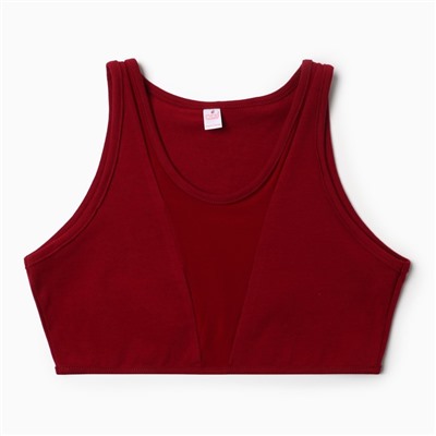 Топ женский, цвет бордовый, размер 46 (L)