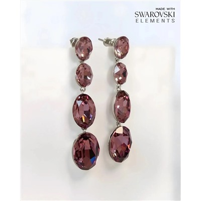 Серьги с кристаллами Swarovski