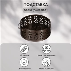 Подставка для спиралей, благовоний с крышкой, металл, бронзовый, 13/13/7, SAFEX