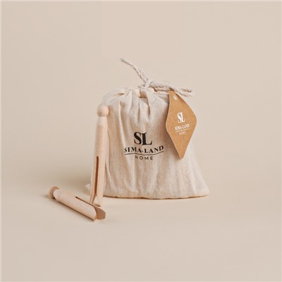 Набор прищепок SL Home, 20 шт., бамбук, 11×1.4 см