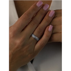 Кольцо из чернёного серебра - Спаси и сохрани 925 пробы К-110