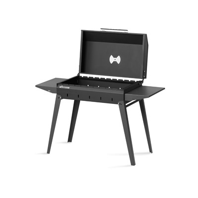 Мангал «Классика 600К», 100.2×38×69 см, 2 мм, складные ножки, боковые полки, крышка