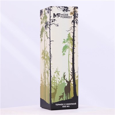 УЦЕНКА Термос с кнопкой Mode Forrest, 450 мл, время сохранения тепла 10-12 ч, чёрный
