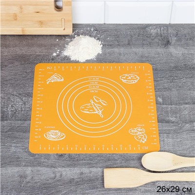 Силиконовый коврик 29х26 см / HL-566-N /уп 200/ оранжевый 0,053