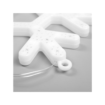 Светодиодная фигура «Снежинка» 30 см, пластик, 220 В, свечение мульти (RG/RB)