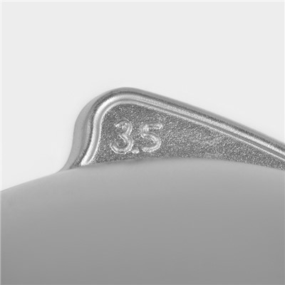 Казан для плова, 3.5 л, алюминиевая крышка, литые ручки, цвет серебряный