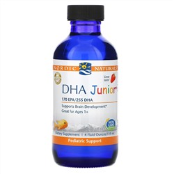 Nordic Naturals, ДГК для детей, для детей старше 1 года, клубника, 119 мл (4 жидк. унции)