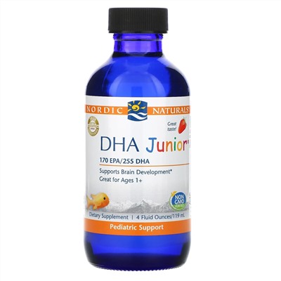 Nordic Naturals, ДГК для детей, для детей старше 1 года, клубника, 119 мл (4 жидк. унции)