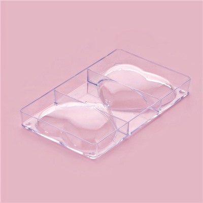 Форма для шоколада KONFINETTA «Любовь», 20×12×2.5 см, 2 ячейки 10×10×2 см, прозрачная