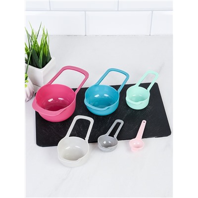 Мерные ложки 6 штук / KM-001 /уп 144/ Микс