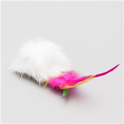 Мышь из натурального меха, 7.5 см, белая